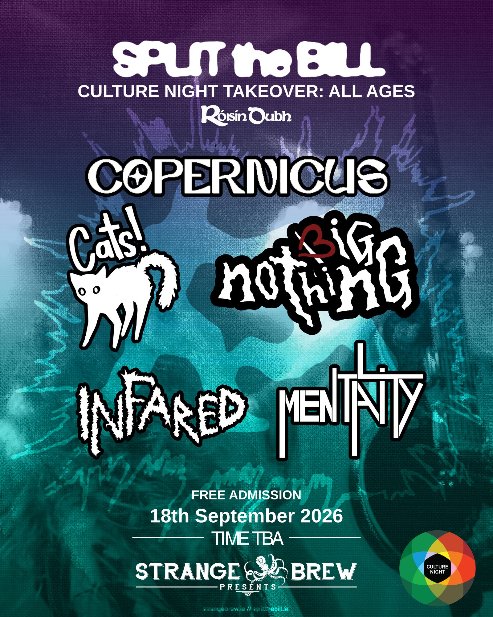Culture Night Takeover poster, Róisín Dubh, Galway